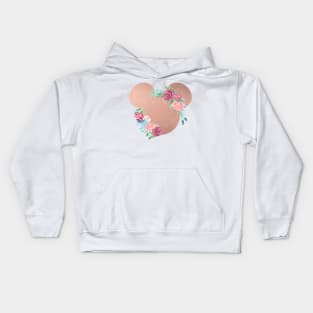 Rose Gold Floral Mouse Kids Hoodie